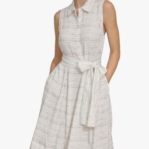 Tommy Hilfiger White Sleeveless Midi Dress
